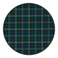 Irish Tartan Pattern Print Round Floor Mat