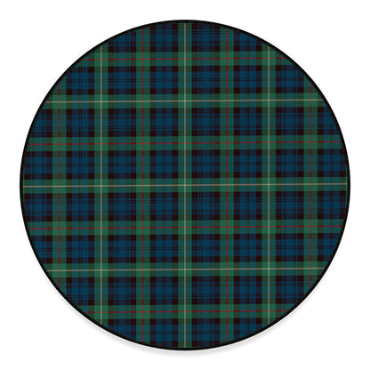 Irish Tartan Pattern Print Round Floor Mat