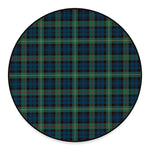 Irish Tartan Pattern Print Round Floor Mat