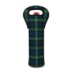 Irish Tartan Pattern Print Single Neoprene Wine Tote