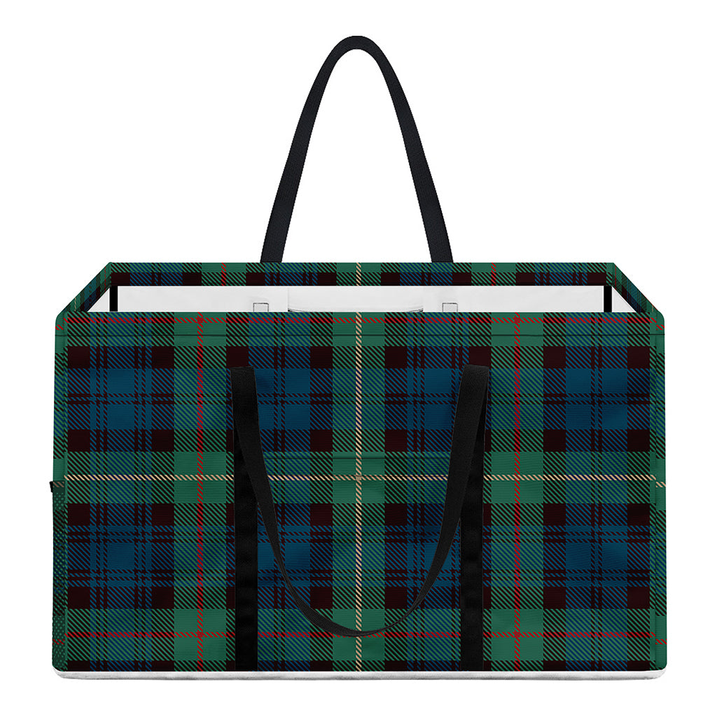 Irish Tartan Pattern Print Utility Tote Bag