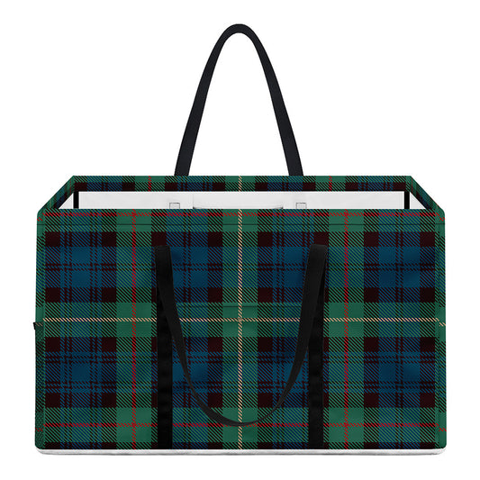 Irish Tartan Pattern Print Utility Tote Bag
