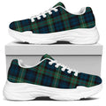 Irish Tartan Pattern Print White Chunky Shoes