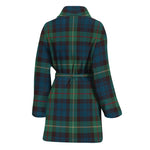Irish Tartan Pattern Print Women's Bathrobe