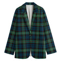 Irish Tartan Pattern Print Women's Cotton Blazer