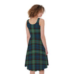 Irish Tartan Pattern Print Women's Sleeveless Dress