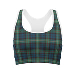 Irish Tartan Pattern Print Women's Sports Bra