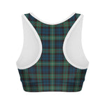 Irish Tartan Pattern Print Women's Sports Bra