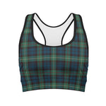 Irish Tartan Pattern Print Women's Sports Bra