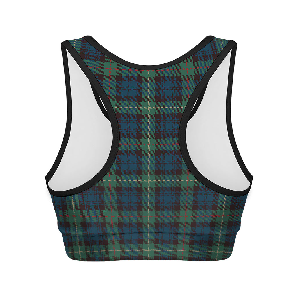 Irish Tartan Pattern Print Women's Sports Bra