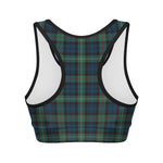 Irish Tartan Pattern Print Women's Sports Bra