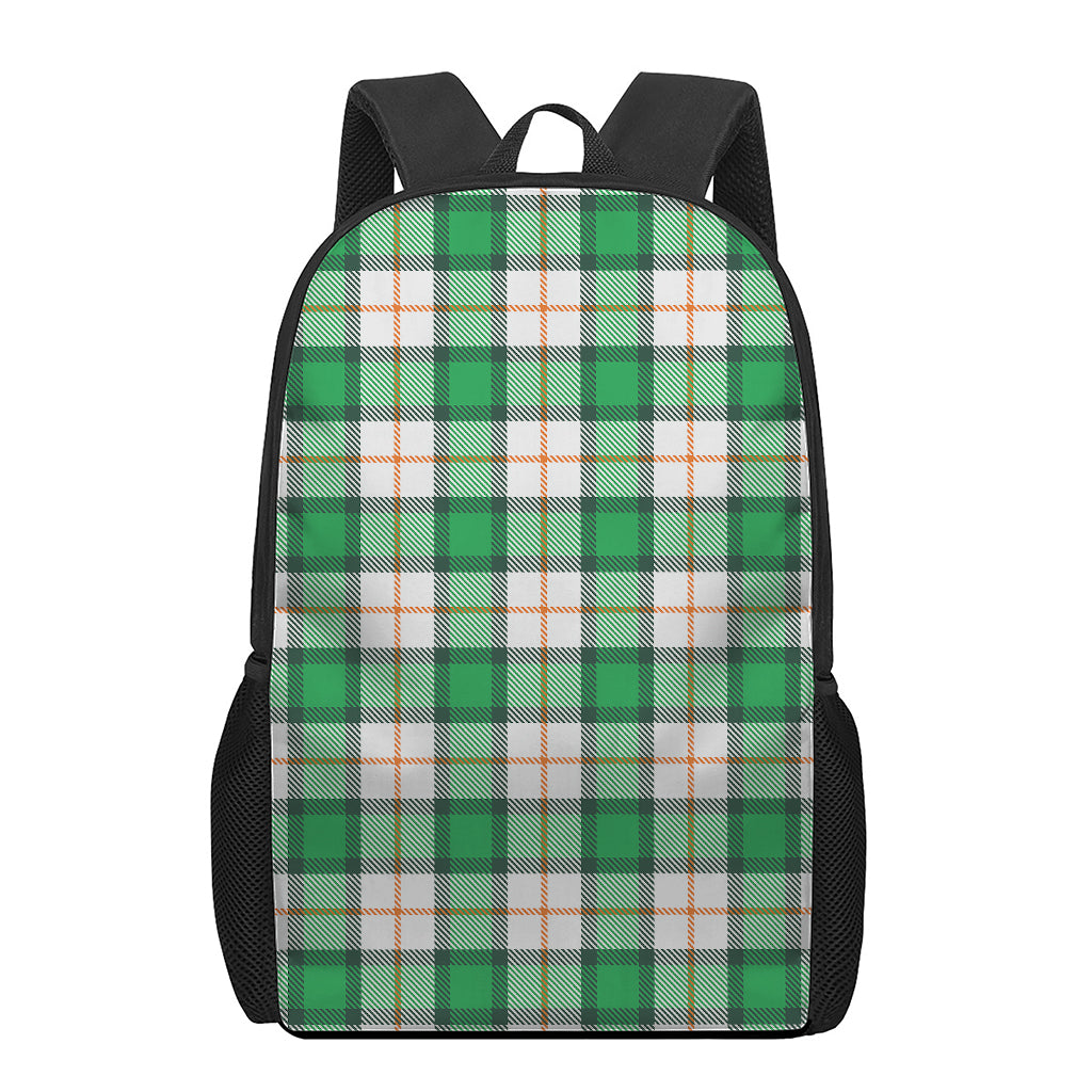 Irish Tartan St. Patrick's Day Print 17 Inch Backpack