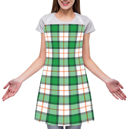 Irish Tartan St. Patrick's Day Print Adjustable Apron
