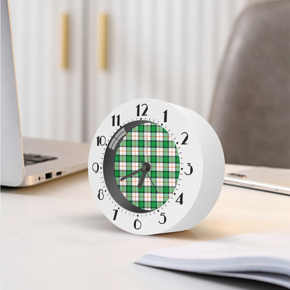 Irish Tartan St. Patrick's Day Print Alarm Clock