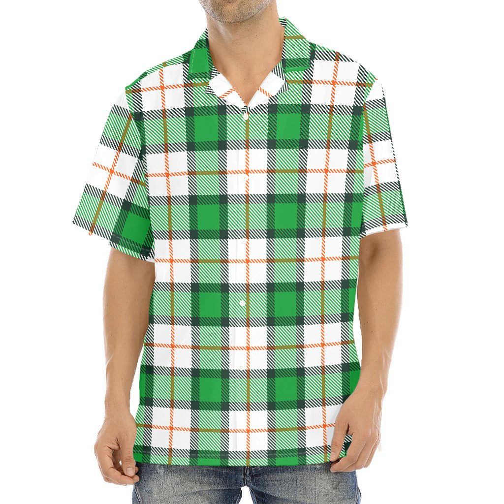 Irish Tartan St. Patrick's Day Print Aloha Shirt