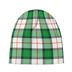 Irish Tartan St. Patrick's Day Print Beanie