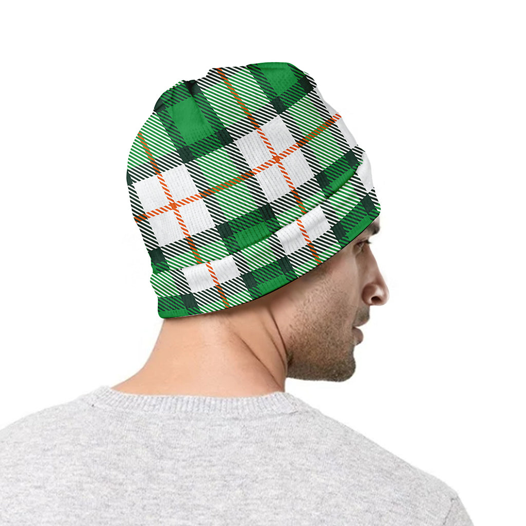 Irish Tartan St. Patrick's Day Print Beanie
