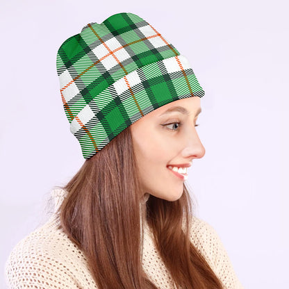 Irish Tartan St. Patrick's Day Print Beanie