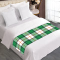 Irish Tartan St. Patrick's Day Print Bed Runner