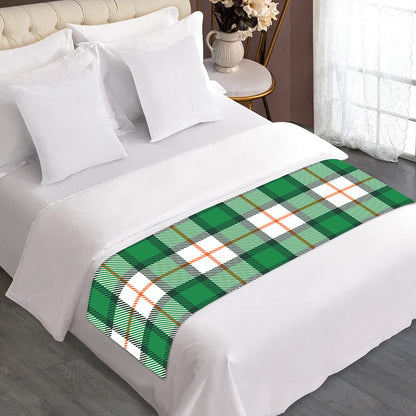 Irish Tartan St. Patrick's Day Print Bed Runner