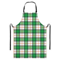 Irish Tartan St. Patrick's Day Print Bib Apron With Pocket
