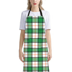 Irish Tartan St. Patrick's Day Print Bib Apron With Pocket