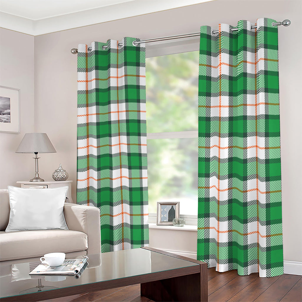 Irish Tartan St. Patrick's Day Print Blackout Grommet Curtains