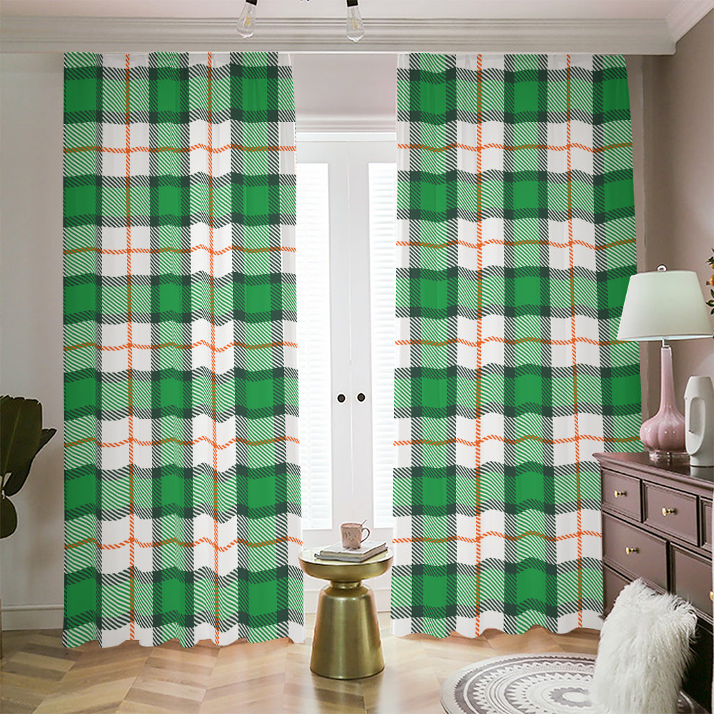 Irish Tartan St. Patrick's Day Print Blackout Pencil Pleat Curtains