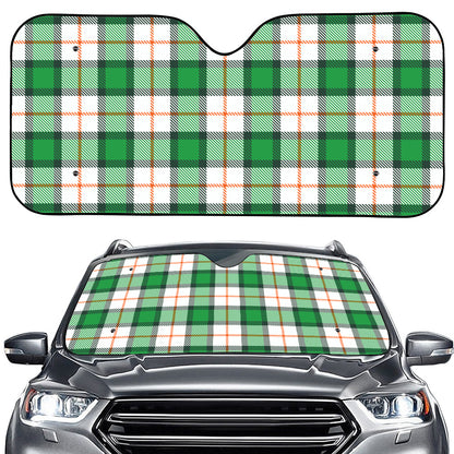 Irish Tartan St. Patrick's Day Print Car Windshield Sun Shade