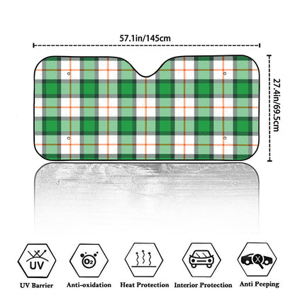 Irish Tartan St. Patrick's Day Print Car Windshield Sun Shade