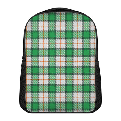 Irish Tartan St. Patrick's Day Print Casual Backpack