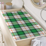 Irish Tartan St. Patrick's Day Print Changing Pad Cover