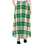 Irish Tartan St. Patrick's Day Print Chiffon Maxi Skirt