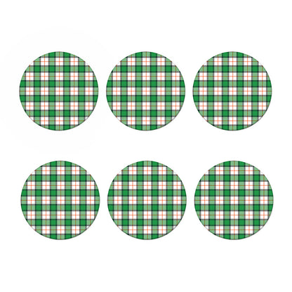 Irish Tartan St. Patrick's Day Print Coaster Set