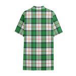 Irish Tartan St. Patrick's Day Print Cotton Hawaiian Shirt