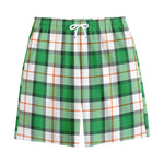 Irish Tartan St. Patrick's Day Print Cotton Shorts