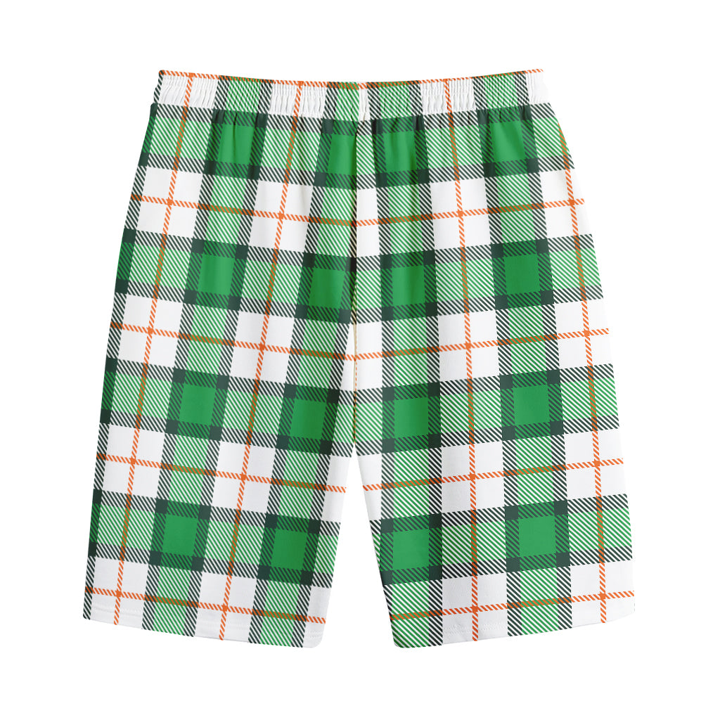 Irish Tartan St. Patrick's Day Print Cotton Shorts