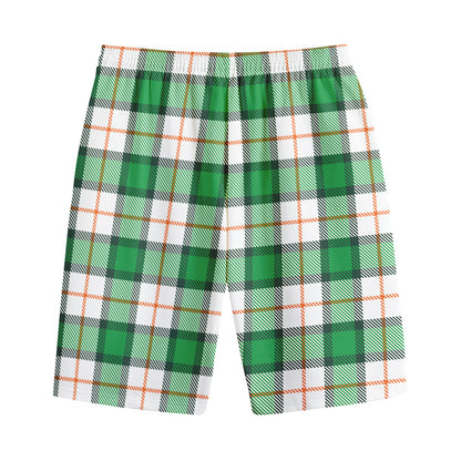 Irish Tartan St. Patrick's Day Print Cotton Shorts