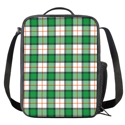 Irish Tartan St. Patrick's Day Print Crossbody Lunch Bag