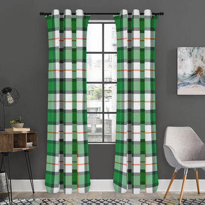 Irish Tartan St. Patrick's Day Print Curtain
