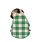 Irish Tartan St. Patrick's Day Print Dog Zip Up Jacket