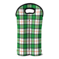 Irish Tartan St. Patrick's Day Print Double Neoprene Wine Tote