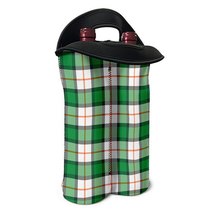 Irish Tartan St. Patrick's Day Print Double Neoprene Wine Tote