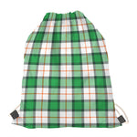 Irish Tartan St. Patrick's Day Print Drawstring Bag