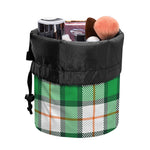 Irish Tartan St. Patrick's Day Print Drawstring Makeup Bag