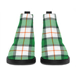 Irish Tartan St. Patrick's Day Print Flat Ankle Boots