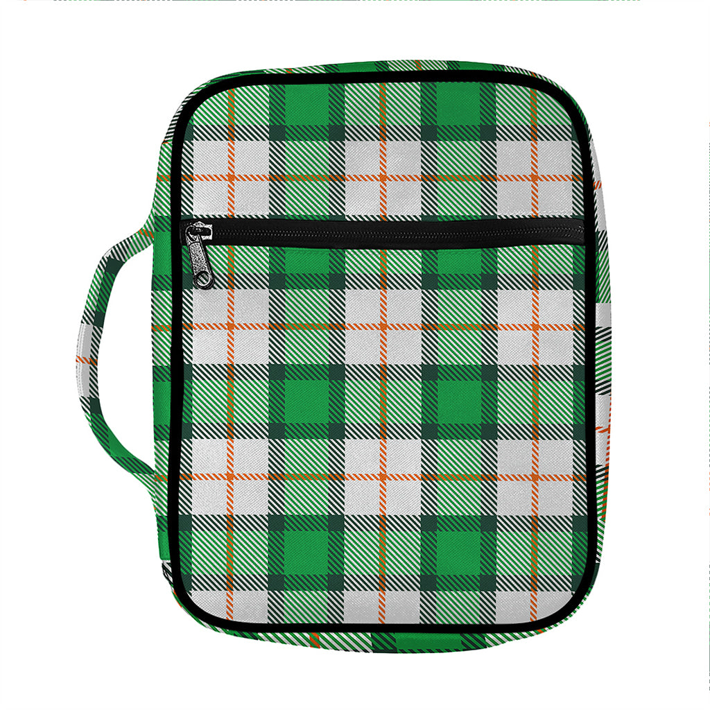 Irish Tartan St. Patrick's Day Print Front Pocket Bible Bag