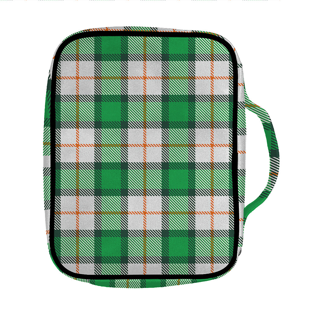 Irish Tartan St. Patrick's Day Print Front Pocket Bible Bag