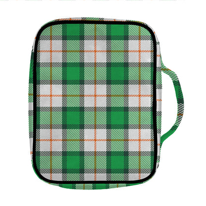 Irish Tartan St. Patrick's Day Print Front Pocket Bible Bag