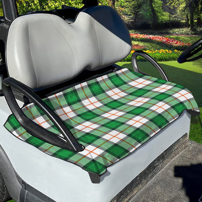 Irish Tartan St. Patrick's Day Print Golf Cart Seat Cover